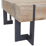 Table Basse de Salon HWC-A15, Table d'appoint, jardinière, Bois Massif de Sapin Rustique - 70x70cm