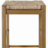 okAffareFatto di Zimbardi Costanza Tabouret en bois avec assise carrée paille h 67 cm en noyer clair pieds en sabre