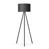 Tomons Lampadaire LED Dimmable Contemporain avec Trépied en Métal, Lampadaire de Salon et de Chambre à Coucher, Style Scandinave - Noir