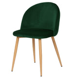 Nimara Chaise en velours au design scandinave, chaise de salle à manger et chaise de cuisine en tissu, chaise de salle à manger rose, gris, vert foncé, vert et bleu