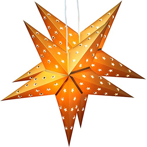 BRUBAKER Étoile de Noël pliée - Lot de 2 - Chacune avec 10 LED - 60 cm Ø