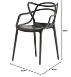 Kartell 586609 chaise masters Plastique (noir)