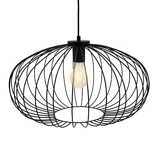 BRILONER Leuchten Lampes suspension, lampe suspension 1 flamme, lampe suspension rétro/vintage, Acier noir, 1x E27, max. 60 Watt, noir, 500x500x1200mm (LxLxH) BRILONER Leuchten Lampes suspension, lampe suspension 1 flamme, lampe suspension rétro/vintage, Acier noir, 1x E27, max. 60 Watt, noir, 500x500x1200mm (LxLxH)