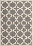 SAFAVIEH Courtyard Collection CY6913 Tapis imperméable et Facile à Nettoyer pour intérieur/extérieur Anthracite/Beige 1,5 m x 2,8 m