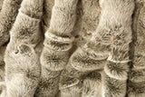 Wohnen & Accessoires Couverture en Fourrure, Fausse Fourrure Couverture Loup Gris avec Fourrure Gris/Beige ou Oreiller (Couverture 220x240cm)