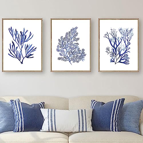 KAnduo Indigo bleu algues toile affiches et impressions corail aquarelle peinture salon mur Art décoratif photos salle de bain décor pas de cadre KAnduo Indigo bleu algues toile affiches et impressions corail aquarelle peinture salon mur Art décoratif photos salle de bain décor pas de cadre