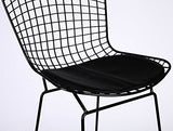 LMC Harry Zanguidi inspiré Noir en Fil métal Chaise de Salle à Manger Galette de Chaise Cafe Restaurant