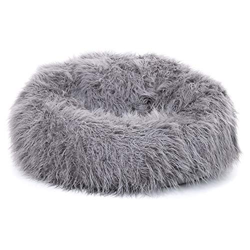 Icon Pouf Classique en Fausse Fourrure Mongole Yeti, Gris Anthracite, Poufs de Salon, 85cm x 50cm, Pouf Poire Grand, Chaise pour Chambre Icon Pouf Classique en Fausse Fourrure Mongole Yeti, Gris Anthracite, Poufs de Salon, 85cm x 50cm, Pouf Poire Grand, Chaise pour Chambre