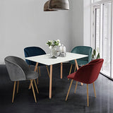 Furniture-R France Maddie Table à manger rectangulaire, pour 2 à 4 personnes, design scandinave, pieds en bois de hêtre massif laqué, , 110 x 70 x 74 cm
