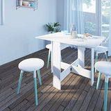 Table Pliante Contemporain avec 2 Abattants Blanc 103 x 76 x 73,4 cm, 2050A2100X00