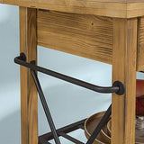SoBuy® FKW57-N Table Console Chariot de Service Desserte à roulettes Commode Roulant pour Cuisine et Salon 2 tiroirs et 2 étagère
