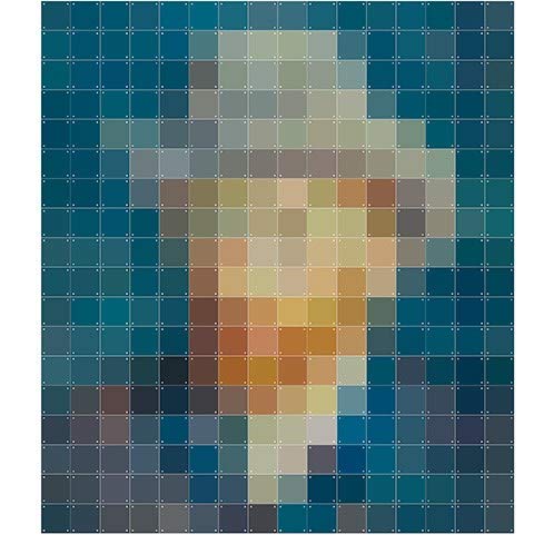 IXXI Graphic Van Gogh Petrol Pixel-Extra Large 224 x 252 cm