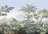 A-Gavvzq Papier Peint Panoramique jungle Soie, 350 x 250 cm Tropical Rainforest Coconut Tree Poster Geant Mural Personnalisé 3D pour Salon Chambre Décoration Murale