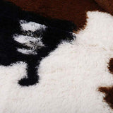 Tapis en fausse fourrure de mouton - Tapis moelleux en fausse fourrure - Housse de chaise - Pour chambre à coucher ou canapé, Fourrure synthétique, Cow-brown, 140x160cm