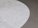 Little Tulip Shop Table Tulipe Circulaire en marbre Carrara Blanc 120 cm