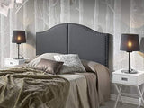 marcKonfort Tête de lit Lyon avec des punaises 160X95 Noir
