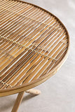 SKLUM Table de Jardin Pliable Ronde en Bambou (Ø90 cm) Lipe Bambou