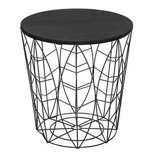 Table d'appoint Kumi Feuille Noire D40 cm - Atmosphera créateur d'intérieur