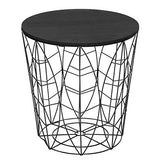 Table d'appoint Kumi Feuille Noire D40 cm - Atmosphera créateur d'intérieur