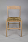 Tommychairs chaises de Design - Set de 2 chaises Pisa 38 pour la Cuisine, Bar et la Salle à Manger, avec Solide Structure en Bois de hêtre Poli, Non traité, 100% Naturel et Assise en Paille