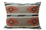 iinfinize Lot de 2 housses de coussin en laine de jute rustique Kilim décoratif pour canapé ou chaise avec fermeture éclair