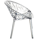 Alterego - Chaise moderne 'GEO' transparente en matière plastique