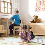 Melissa & Doug - Pupitre à couvercle rabattable et chaise en bois pour enfant