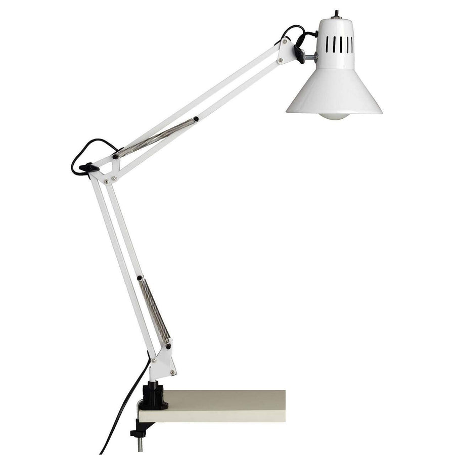 BRILLIANT lampe de bureau Hobby clip blanc | 1x A60, E27, 40W, adapté aux lampes normales (non inclus) | Échelle A ++ à E | Avec pressostat sur la tête de lampe