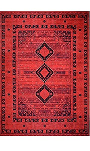 MANI TEXTILE - Tapis MAGHREB Rouge Dimensions - 160x230