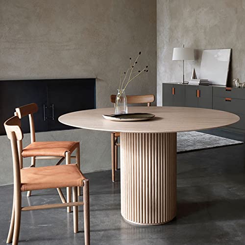 Table de salle à manger ronde en bois de pin avec socle en bois – Parfaite pour la cuisine, la salle à manger ou le restaurant – Design élégant et simple en bois massif – Idéal pour les pauses café de Table de salle à manger ronde en bois de pin avec socle en bois – Parfaite pour la cuisine, la salle à manger ou le restaurant – Design élégant et simple en bois massif – Idéal pour les pauses café de