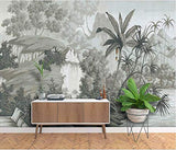 YFXGSTLI Tropical Feuilles De Banane Murale Papier Peint Paysage pour Salon Salle D'Étude Photo Papier Peint Peintures Murales W350xH256cm