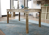 Table à Manger 160x90cm - Bois Massif de Palissandre huilé - Style Colonial/Ethnique - Leeds #29
