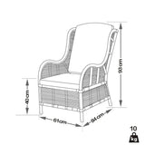 PACIFIC linea Fauteuil BRIG - Kubu/Rotin