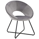 Duhome Chaise Salle à Manger en Tissu (Velours) Gris Chaise de conférence réception sélection de Couleur Design Excellent avec Pieds en Metal 439D