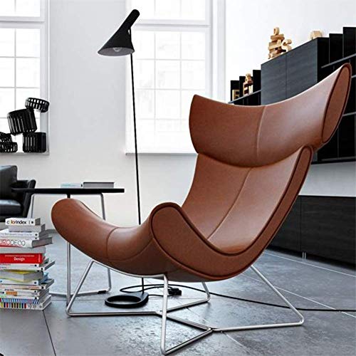 KJGLXD Salon Sofa Cuir véritable Inclinable Canapé-lit Meubles Home cinéma Style Artistique Paresseux Chaise de canapé,Marron