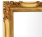 MO.WA Miroir Mural Baroque Classique Feuille d'or 62x82 | Miroir Style Antique français | Mirroir Cadre en Bois Sapin doré à la Main | Miroirs muraux | Made in Italy
