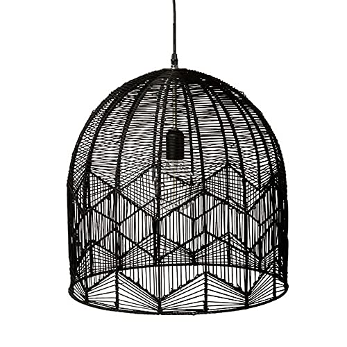 DENGJIN Lanterne Noire Retro Farmhouse E27 Suspension Rotin Tissé Vintage Plafonnier Suspension Restaurant Style Japonais Lustre Tatami Personnalisé Suspension Grange avec Cordon Réglable DENGJIN Lanterne Noire Retro Farmhouse E27 Suspension Rotin Tissé Vintage Plafonnier Suspension Restaurant Style Japonais Lustre Tatami Personnalisé Suspension Grange avec Cordon Réglable