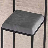 HYQHYX Chaise de Cuisine Industriel Tabourets Hauts en Velours Cadre en Métal Tabouret de comptoir pour Maison Facile à Monter 75cm (Color : Black-C, Size : 55CM)