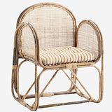 Madam Stoltz Chaise en bambou avec canne