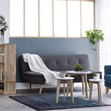 Miliboo Canapé Convertible scandinave 3 Places Gris foncé Senso