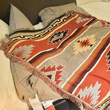 T&X Bohemian Ethnique Géométrique Indien Rétro Nordic Navajo Couverture Canapé Tapisserie, Kowart, 125X150cm