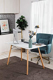 Furniture-R France Maddie Table à manger rectangulaire, pour 2 à 4 personnes, design scandinave, pieds en bois de hêtre massif laqué, , 110 x 70 x 74 cm