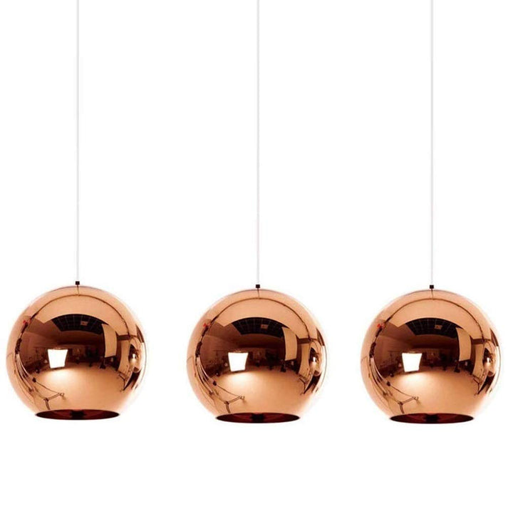 SYYSIGT Lustre moderne Salle à manger Lampe suspension, 3 lumières E27 Lampe suspendue, Cuivre rouge Gals Susts Pendentif à bille for restaurant, café, bar SYYSIGT Lustre moderne Salle à manger Lampe suspension, 3 lumières E27 Lampe suspendue, Cuivre rouge Gals Susts Pendentif à bille for restaurant, café, bar