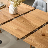 Nordic Story Table de salle à manger extensible 170 – 210 cm en bois massif chêne, idéale pour cuisine, salon, meubles de style scandinave nordique Couleur chêne naturel