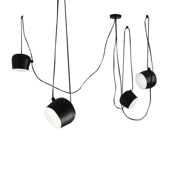LEIKAS Industrielle en Aluminium Suspension De L'araignée avec Acrylique Noir Blanc LED Suspendu Plafond Lampes Bureau Café Bar Décor