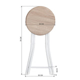 Table en bois à rabat rectangulaire Innovareds Sagittarius, pour la cuisine, la salle à manger, le bureau, le petit déjeuner et ensemble de tabourets pliants en hêtre