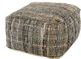korb.outlet Stoffhocker/Cubes tissé à la Main Coton Blanc 55 x 55 x 35 cm-Assortiment de Couleur