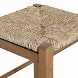 okAffareFatto di Zimbardi Costanza Tabouret en bois avec assise carrée paille h 67 cm en noyer clair pieds en sabre