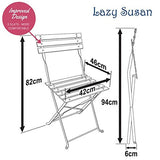 Lazy Susan Alessia Ensemble bistrot - Noir | Table Pliante avec chaises Assorties