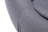 furnigo | Fauteuil design en forme d'œuf, reproduction, intemporel, de nombreuses couleurs, tissu en laine (gris).